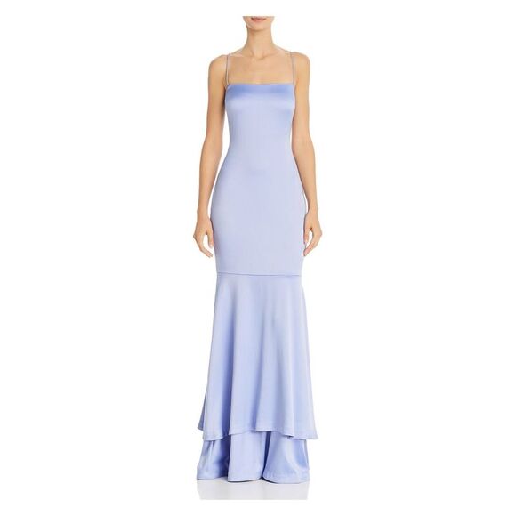 LIKELY Dresses & Skirts - LIKELY Womens Light Blue Spaghetti Strap Full-Length Formal Sheath Dress 6